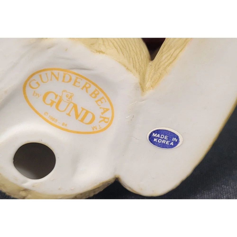 Vintage 1983–1984 Gunderbear by Gund Ceramic Teddy Bear Figurine